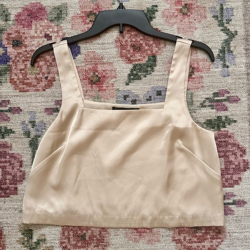 Satin Cream Women's Top